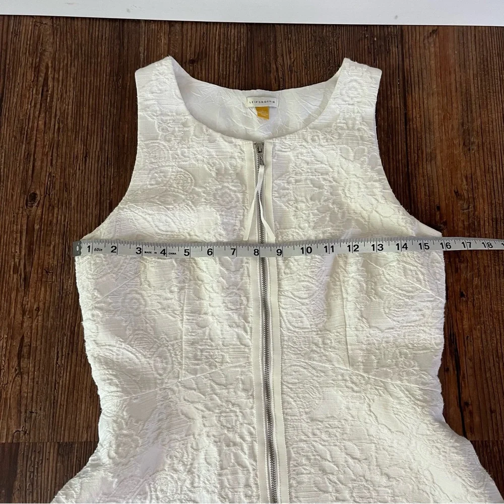 Leifsdottir High Tea Fit and flare Cocktail Dress in White Size 4 - Picture 3 of 12